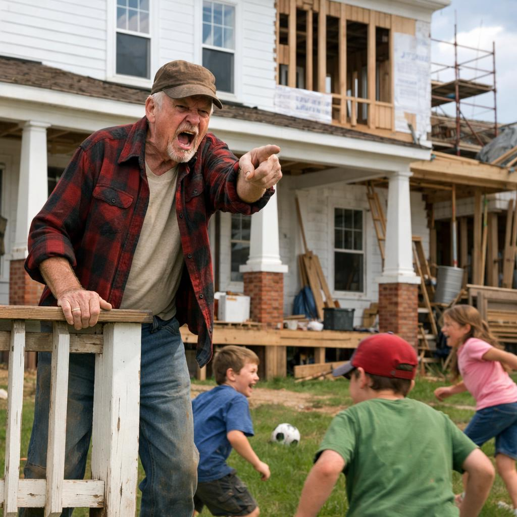 old man big white house Blank Meme Template