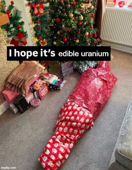 i hope it’s X | edible uranium | image tagged in what | made w/ Imgflip meme maker