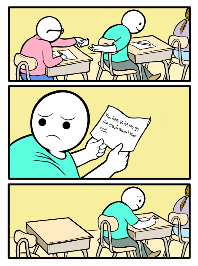 You have to let me go the crash wasn't your fault Blank Meme Template