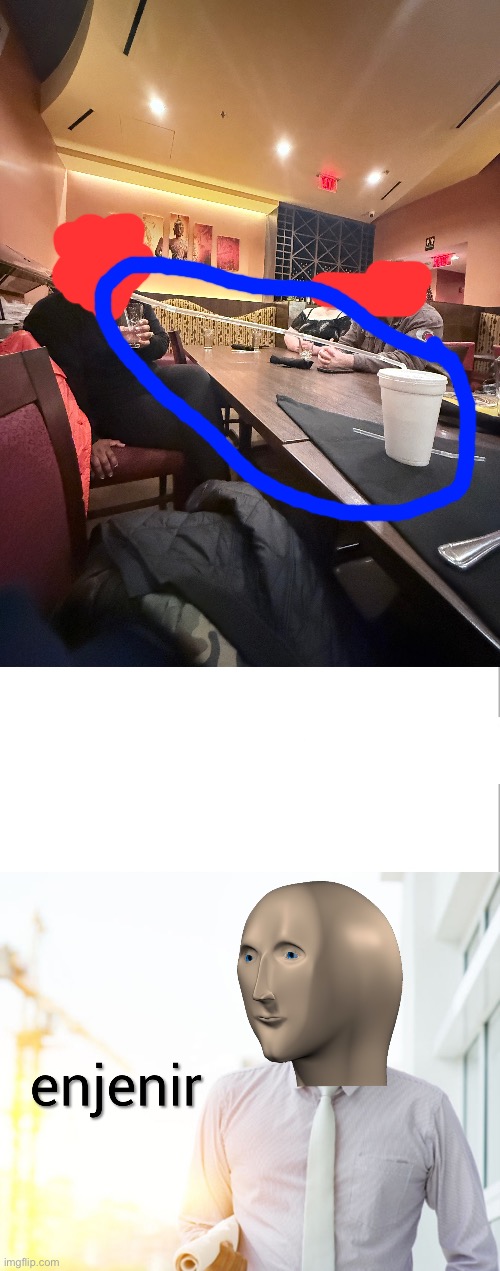 An extremely long straw that reaches to my mouth | image tagged in meme man engineer,memes,engineer,funny | made w/ Imgflip meme maker
