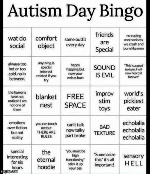 Here, do the card ( if autistic ) | image tagged in autism bingo | made w/ Imgflip meme maker