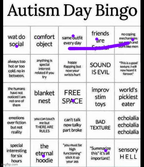 autism bingo | image tagged in autism bingo | made w/ Imgflip meme maker