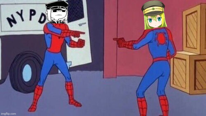 spiderman pointing at spiderman | image tagged in memes,hitler,witch,puella magi madoka magica | made w/ Imgflip meme maker