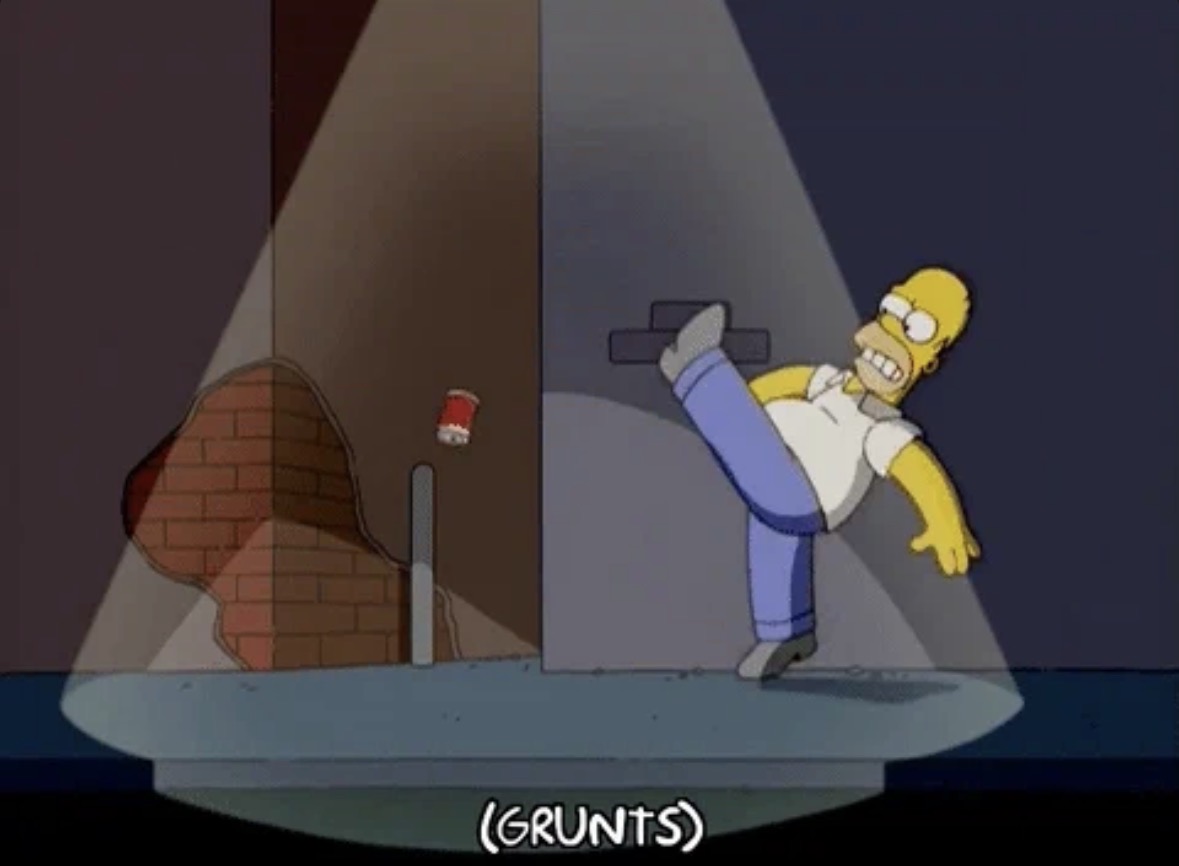 Kick can down the road Blank Meme Template