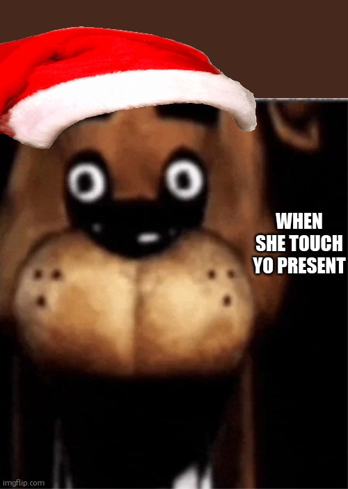 when he touche yo dih | WHEN SHE TOUCH YO PRESENT | image tagged in fnaf | made w/ Imgflip meme maker