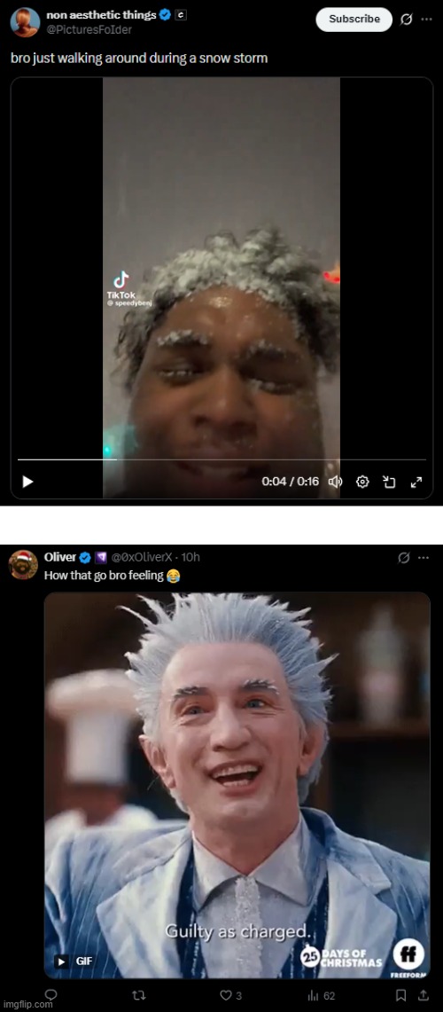 image tagged in bro,walking,snow,storm,snowstorm,hair | made w/ Imgflip meme maker