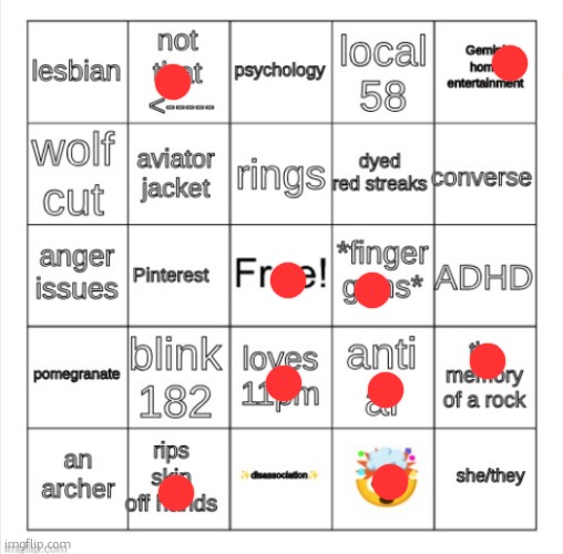 a | image tagged in bingo | made w/ Imgflip meme maker