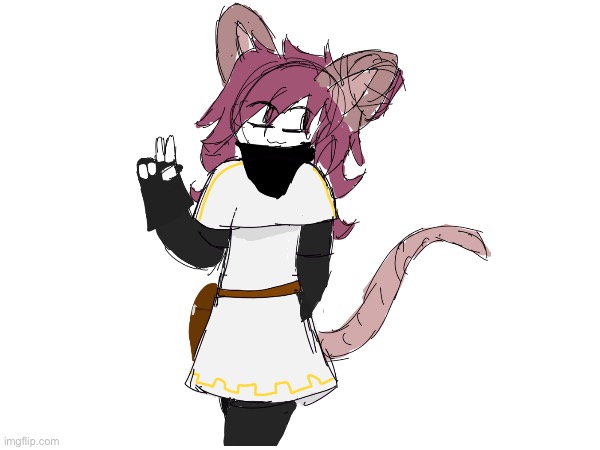 An outfit when he goes out to do a few sillies >:3 | image tagged in prank,original character,femboy,hidden,rats | made w/ Imgflip meme maker