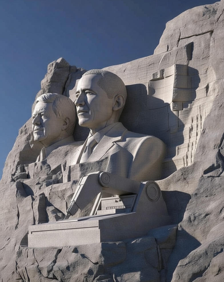 Democrat Mount Rushmore With Autopen Blank Meme Template