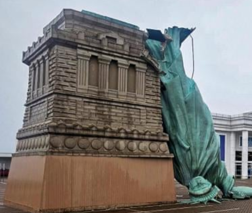 Lady liberty has died Blank Meme Template