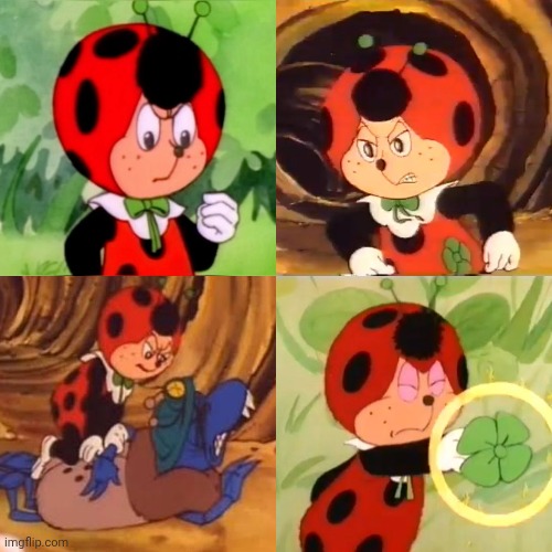 Cococinel 1992 (Cocomiel) ladybug heroine cartoon magic clover | image tagged in cococinel | made w/ Imgflip meme maker