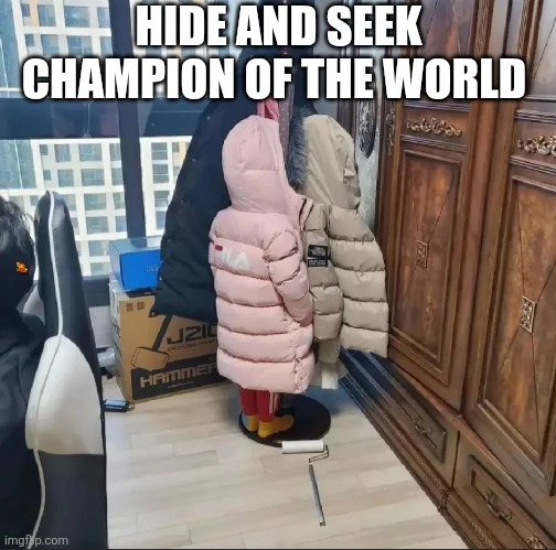 Hide And Seek Champion Of The World | HIDE AND SEEK CHAMPION OF THE WORLD | image tagged in chrisjoines1 | made w/ Imgflip meme maker