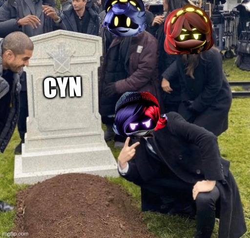 after absolute end | CYN | image tagged in grant gustin over grave | made w/ Imgflip meme maker