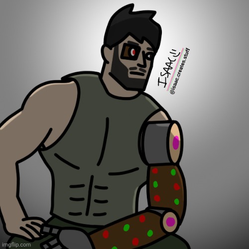 Popping in to show off Gingerchad Man again for some reason | image tagged in giga chad | made w/ Imgflip meme maker