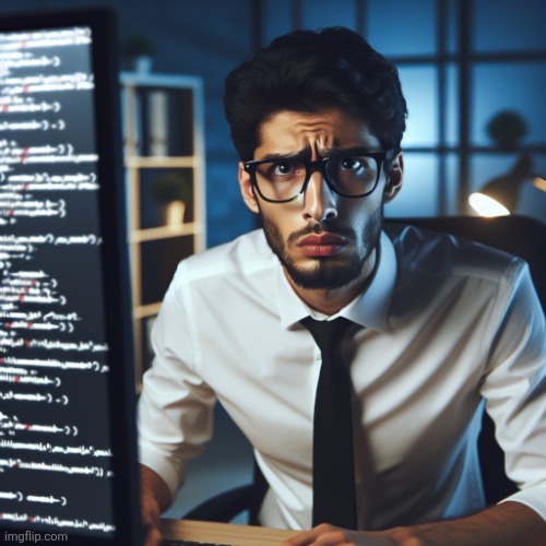 a guy who doesnt know what he is coding on a computer | image tagged in a guy who doesnt know what he is coding on a computer | made w/ Imgflip meme maker