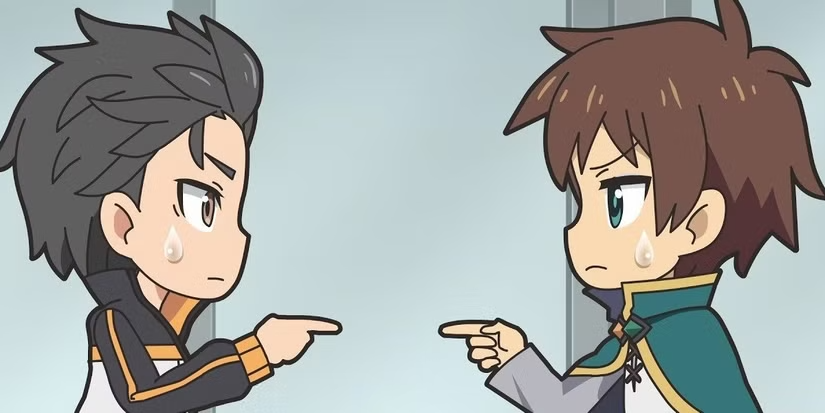 kazuma and subaru Blank Meme Template