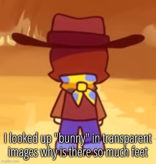 *on imgflip | I looked up "bunny" in transparent images why is there so much feet | image tagged in man | made w/ Imgflip meme maker