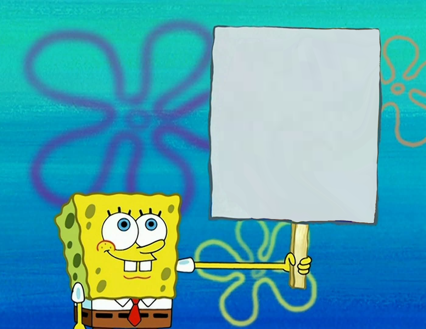 Spongebob Sign Blank Meme Template
