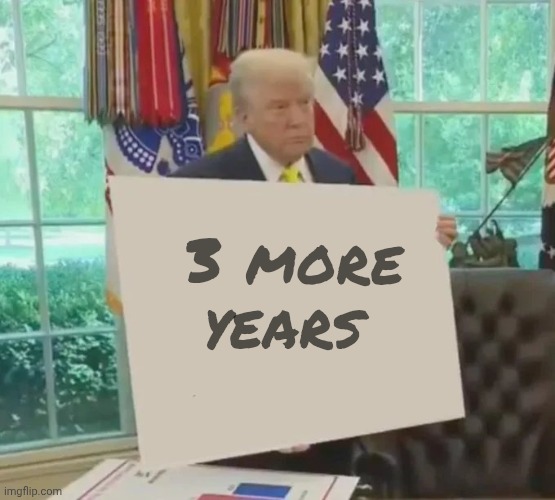 Your Idol President Trump | 3 more years | image tagged in your idol president trump | made w/ Imgflip meme maker
