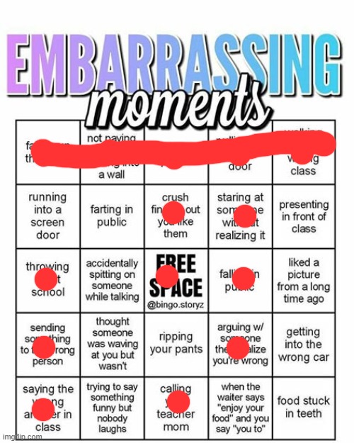 this aint even that embarrassing lol | image tagged in embarassing bingo,spelling error,why are you reading the tags,help me | made w/ Imgflip meme maker