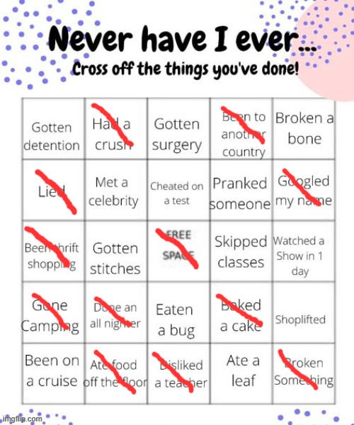 dayum | image tagged in never have i ever o | made w/ Imgflip meme maker