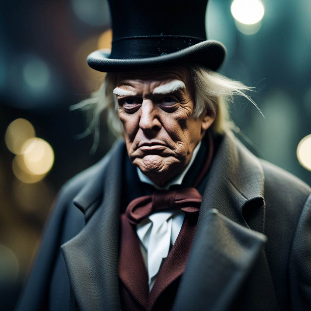 Trump Scrooge destroyed economy bah humbug Christmas Blank Meme Template