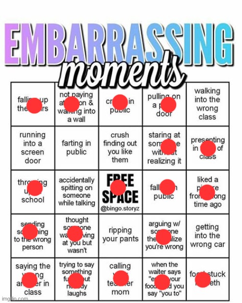 awh geez....taht's a lot | image tagged in embarassing bingo | made w/ Imgflip meme maker