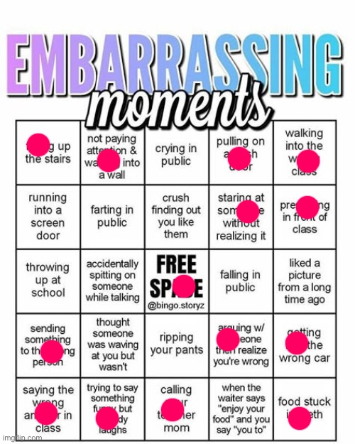 Playing Pokémon unite rn | image tagged in embarassing bingo | made w/ Imgflip meme maker