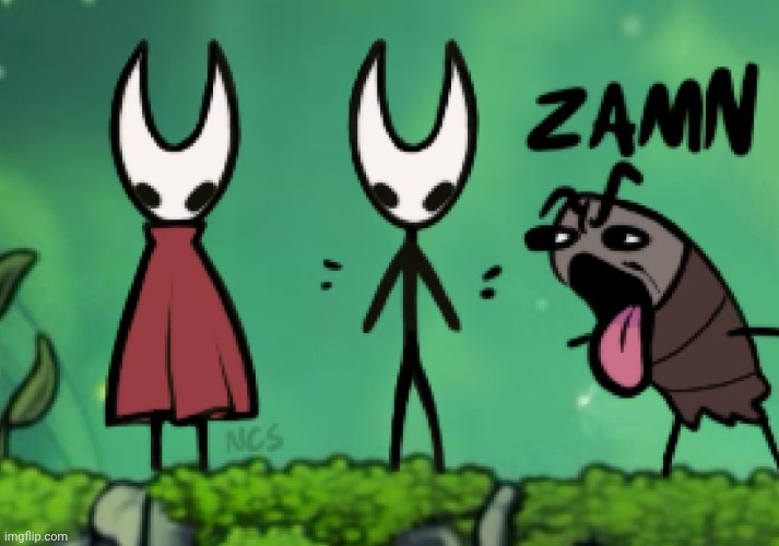 image tagged in zamn,hornet,hollow knight | made w/ Imgflip meme maker