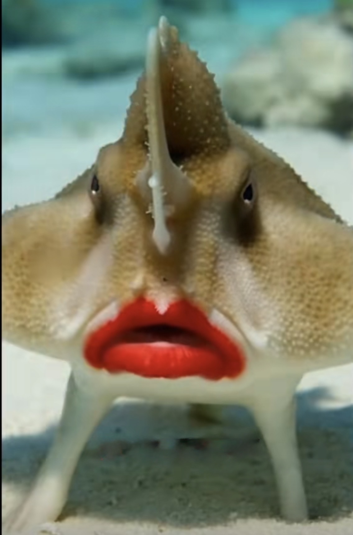 Lipstick Fish Blank Meme Template