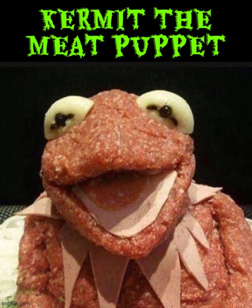 Meat Puppet | KERMIT THE MEAT PUPPET | image tagged in cursed images,kermit the frog,meat,what a terrible day to have eyes,excuse me wtf,puppet | made w/ Imgflip meme maker
