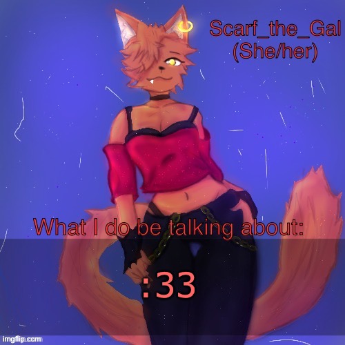 Scarf/Vadrina announcement template (drawing by c0p) | :33 | image tagged in scarf/vadrina announcement template drawing by c0p | made w/ Imgflip meme maker