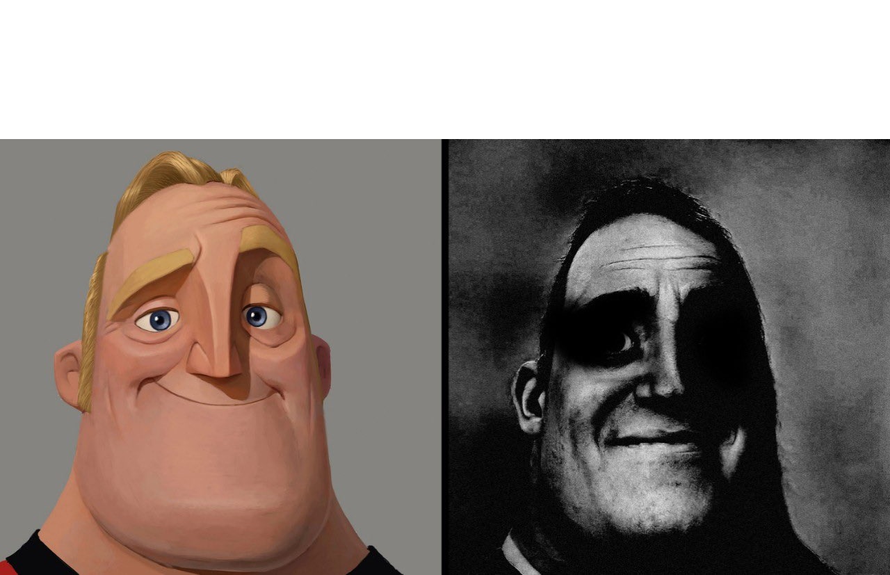 Two faces Blank Meme Template