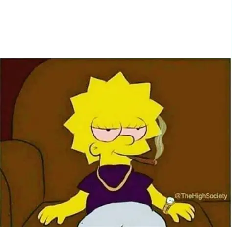 Lisa weed stoned Blank Meme Template