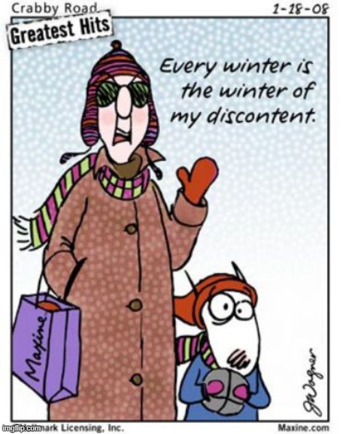 Happy Winter, everybody! | image tagged in winter,discontent | made w/ Imgflip meme maker
