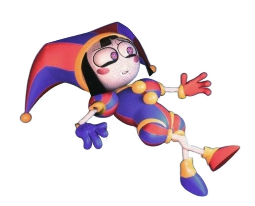 Floating Pomni Blank Meme Template