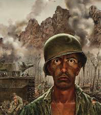 Thousand yard stare Blank Meme Template