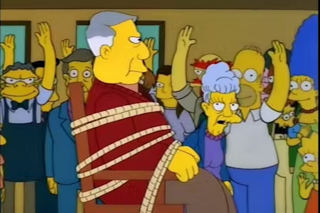 real skinner chair simpsons Blank Meme Template