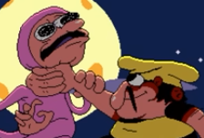 Pissino Strangling Pink Guy Blank Meme Template