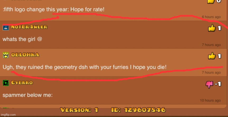 dude…it’s just a logo of my fursona. it’s on screen for less then a second. what the hell? (comments on my lvl Boneyard btw) | made w/ Imgflip meme maker