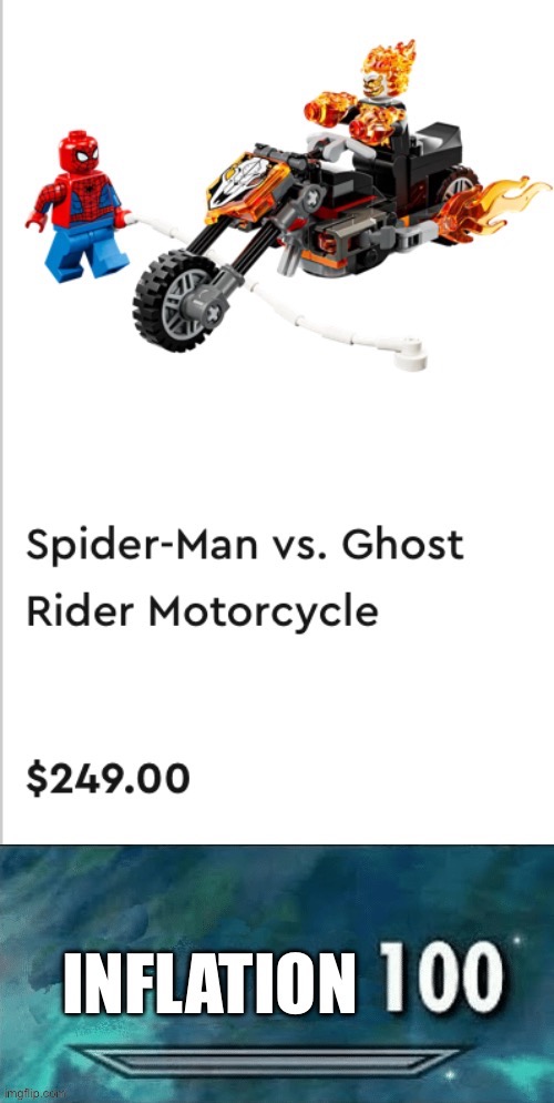 Inflation | image tagged in inflation,lego,inflation 100 | made w/ Imgflip meme maker