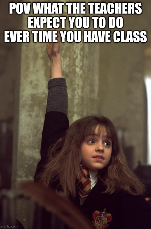 SCHOOL SUXS | POV WHAT THE TEACHERS EXPECT YOU TO DO EVER TIME YOU HAVE CLASS | made w/ Imgflip meme maker