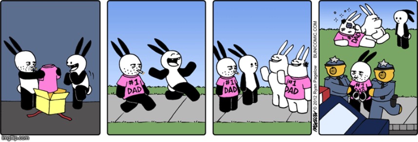 Buni Comics | image tagged in comics,buni comics,dad,number one,jealous,arrested | made w/ Imgflip meme maker