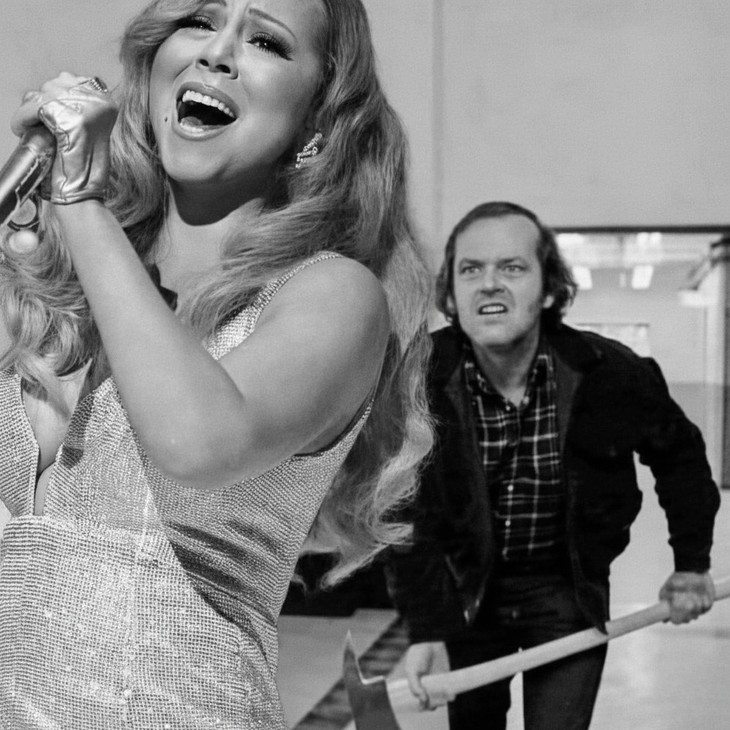 Jack Torrence chasing Mariah Blank Meme Template