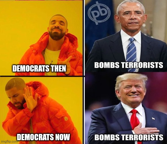 DEMOCRATS THEN DEMOCRATS NOW | image tagged in drake yes no reverse | made w/ Imgflip meme maker