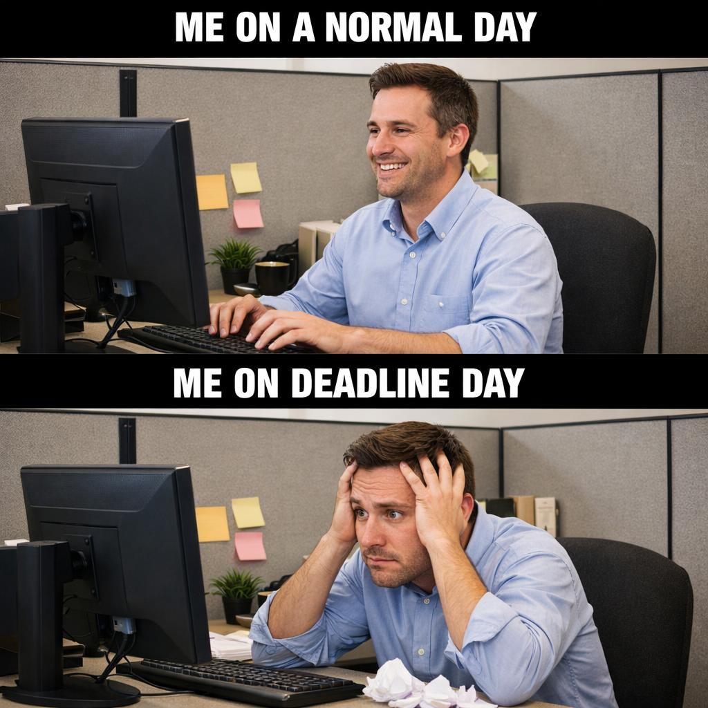 Normal/Deadline Day Blank Meme Template