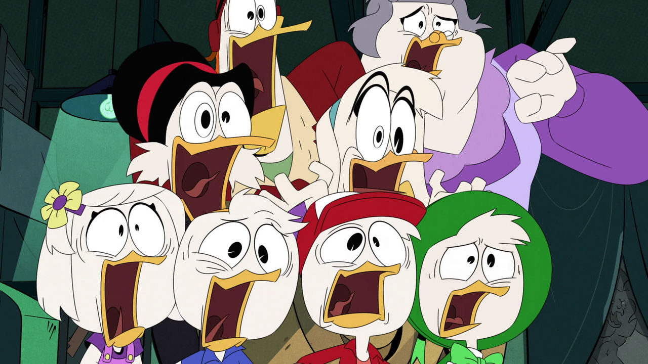 DuckTales gang screaming Blank Meme Template