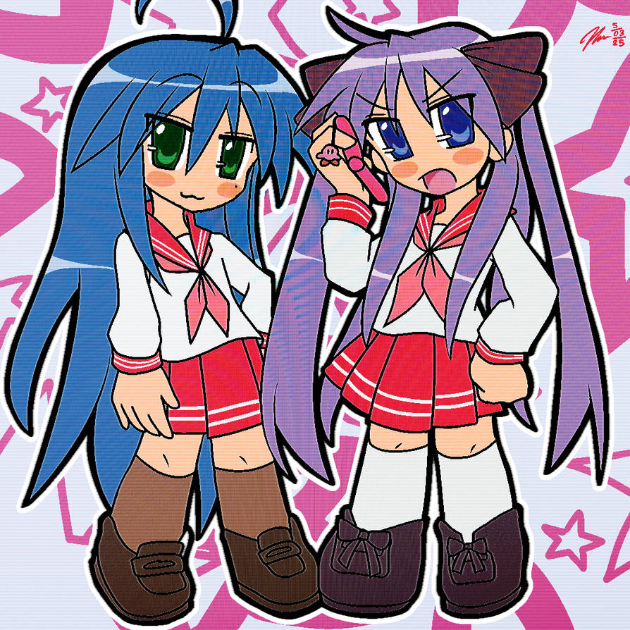 I love Konata Izumi and Kagami Hiiragi so much!!! Blank Meme Template