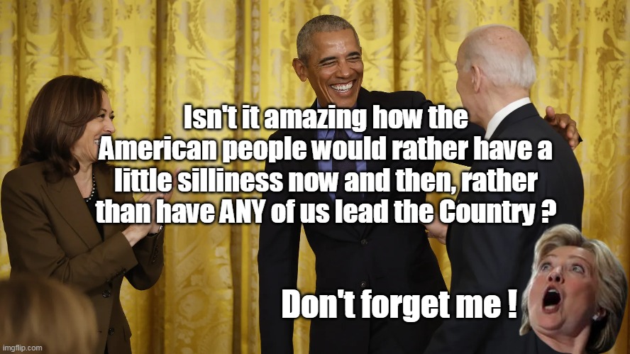 Isn't it amazing how the American people would rather have a little silliness now and then, rather than have ANY of us lead the Country ? Do | made w/ Imgflip meme maker