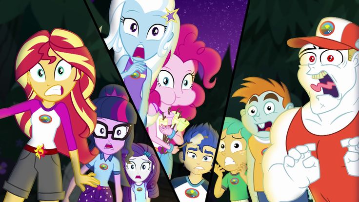 Equestria Girls gang shocking Blank Meme Template